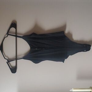 Black Button Up Bodysuit